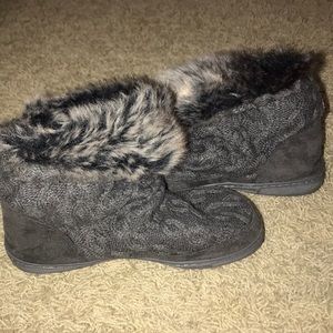 furry boot slippers